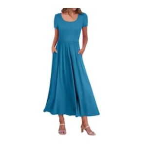 Elegant Teal Maxi Dress